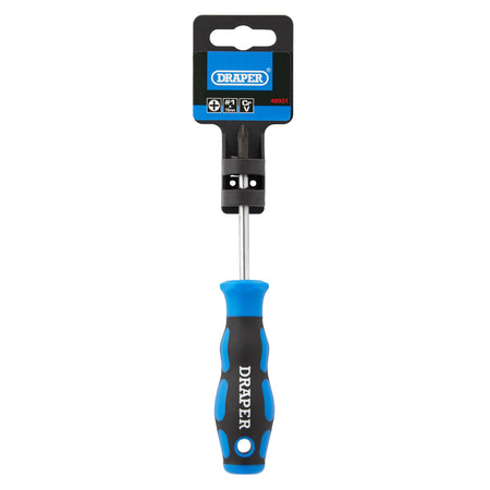 DRAPER No.1 x 75mm Cross Slot Screwdriver with Soft Grip Handles: Model No.865CS