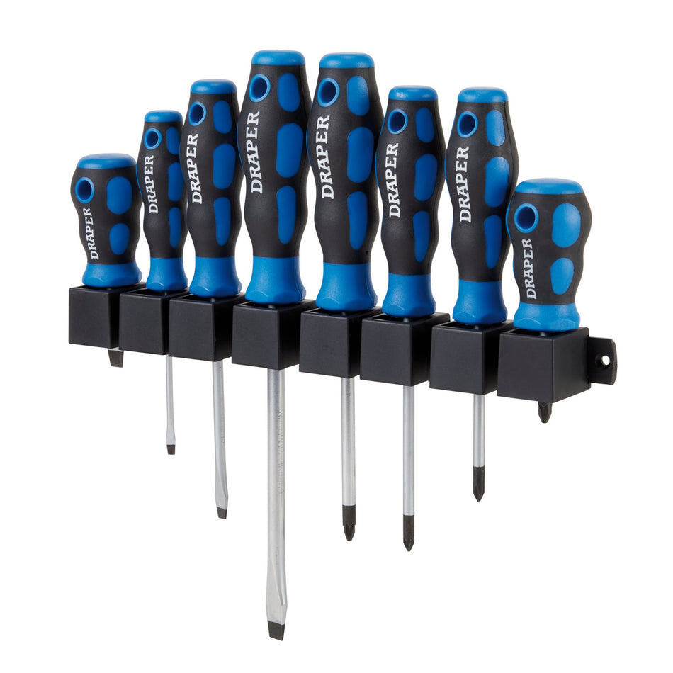 DRAPER 8 Piece Soft Grip Screwdriver Set: Model No.865/8