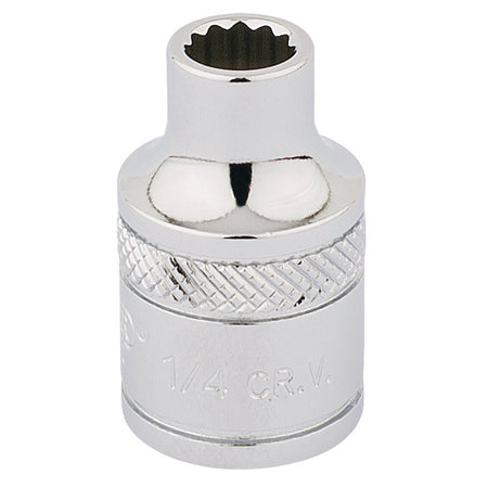 DRAPER 3/8" Square Drive Hi-Torq 12 Point Socket (1/4"): Model No. D-AF