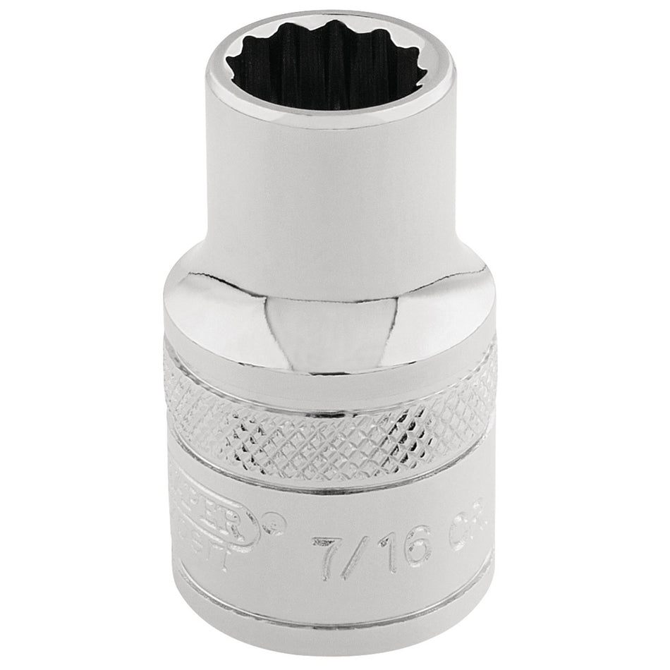 DRAPER 3/8" Square Drive Hi-Torq 12 Point Socket (7/16"): Model No. D-AF