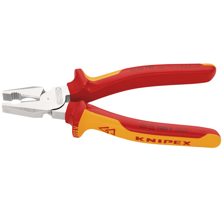 Knipex 180mm Fully Insulated High Leverage Combination Pliers : Model No.02 06 180