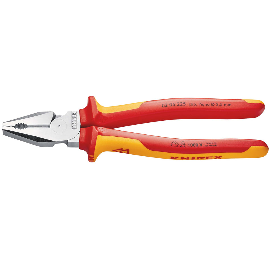 Knipex 225mm Fully Insulated High Leverage Combination Pliers : Model No.02 06 225