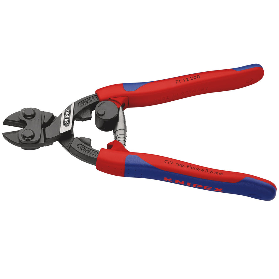 Knipex 200mm Cobolt® Compact Bolt Cutters with Sprung Handles : Model No.71 12 200 SB