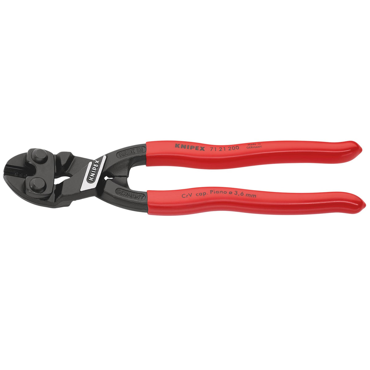 Knipex 200mm Cobolt® Compact 20&deg; Angled Head Bolt Cutters : Model No.71 21 200SB