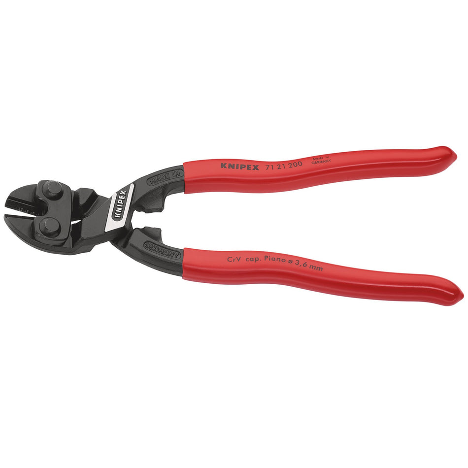Knipex 200mm Cobolt® Compact 20&deg; Angled Head Bolt Cutters : Model No.71 21 200SB