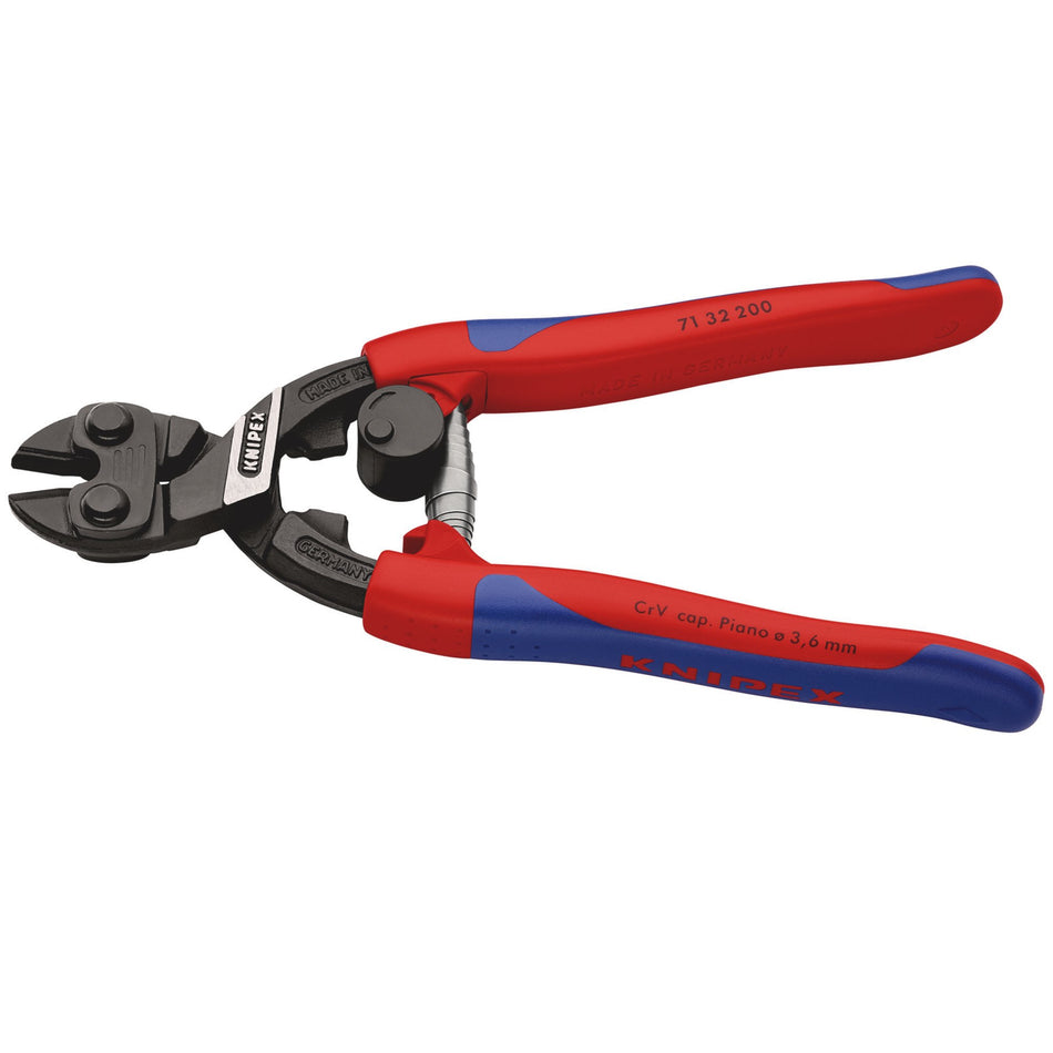 Knipex 200mm Cobolt® Compact Bolt Cutters with Sprung Handle : Model No.71 32 200SB