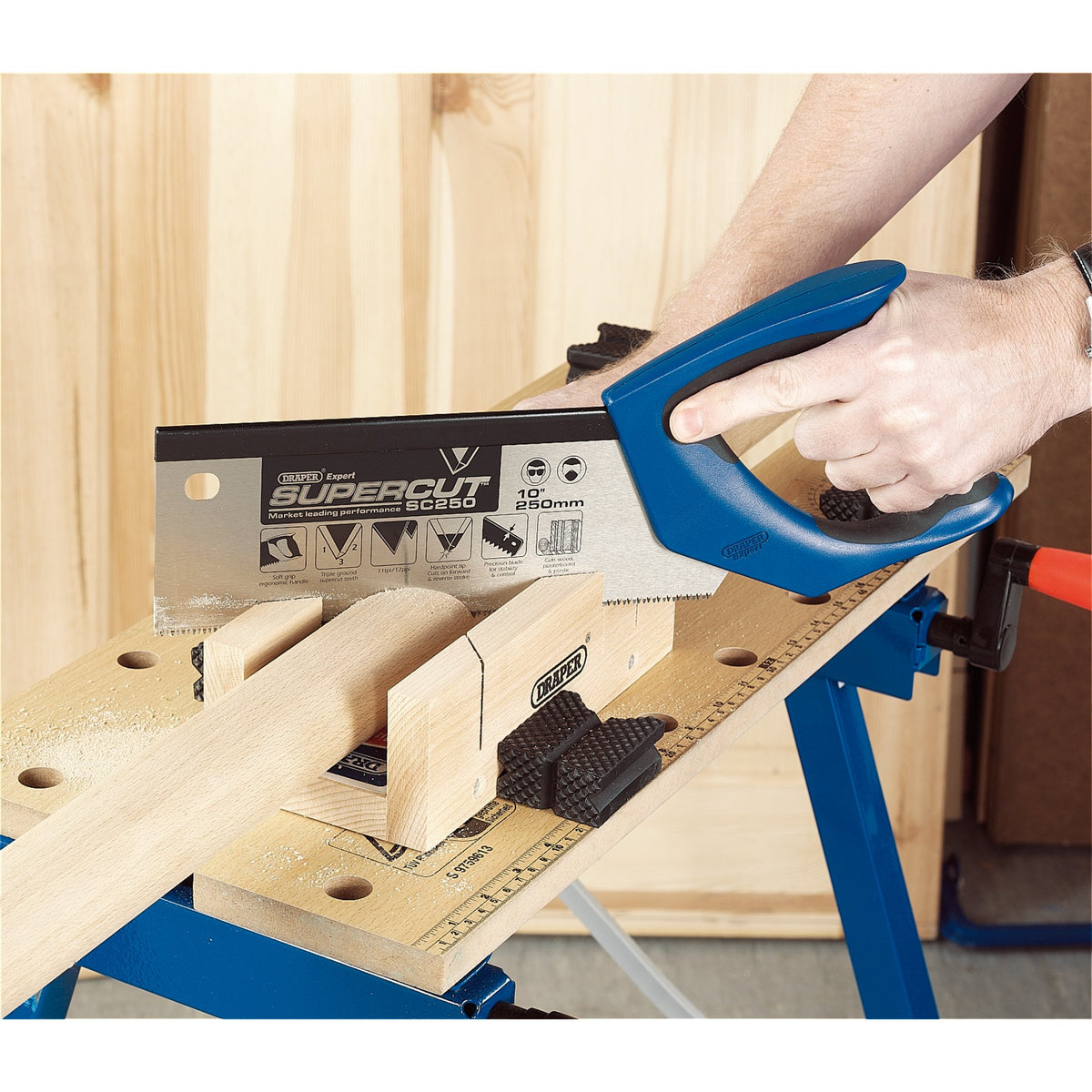 DRAPER Expert Supercut ; 250mm/10in. Soft Grip Hardpoint Tenon Saw- 11tpi/12ppi: Model No.SC250