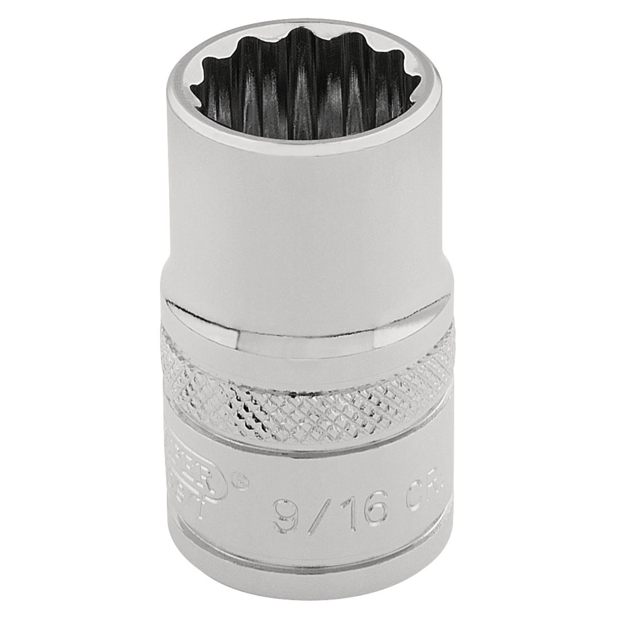 DRAPER 3/8" Square Drive Hi-Torq 12 Point Socket (9/16"): Model No. D-AF