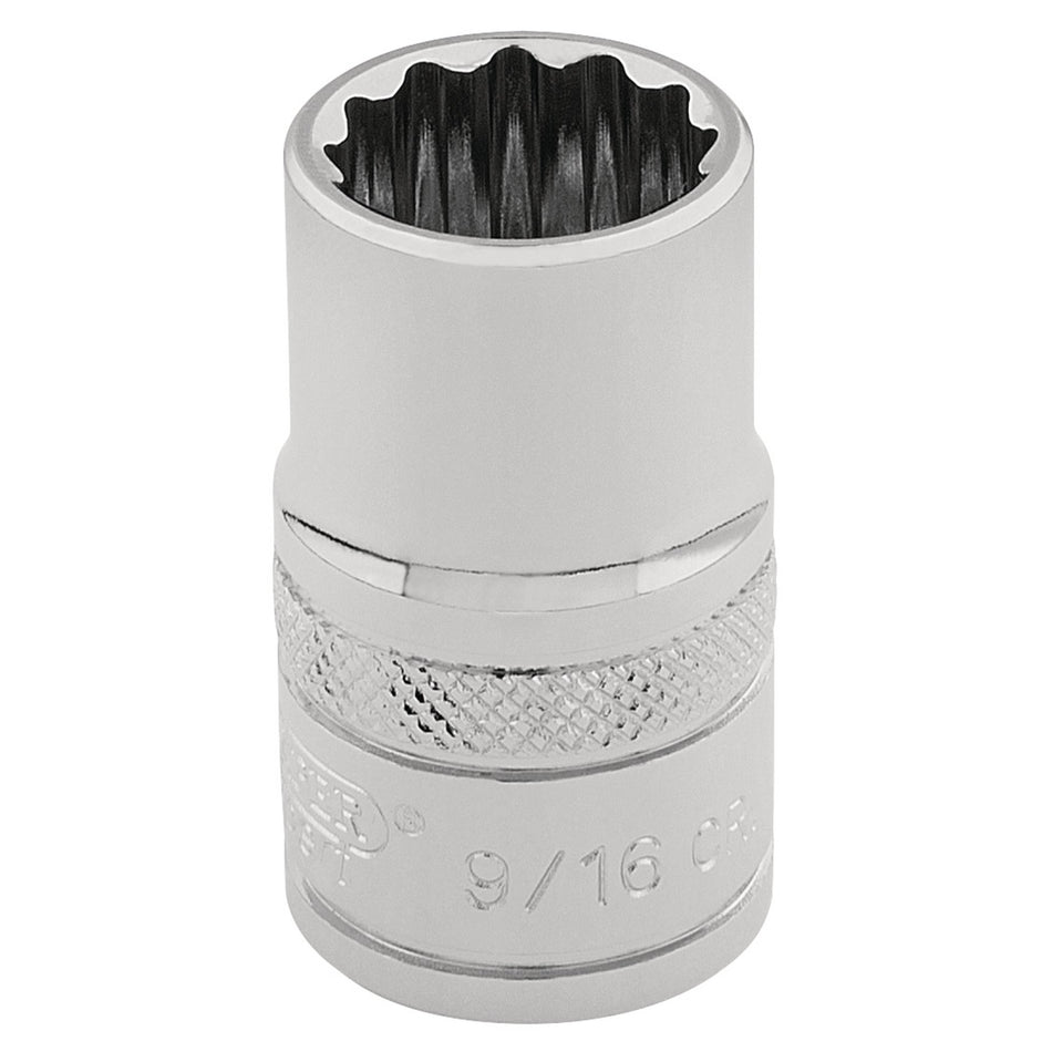 DRAPER 3/8" Square Drive Hi-Torq 12 Point Socket (9/16"): Model No. D-AF