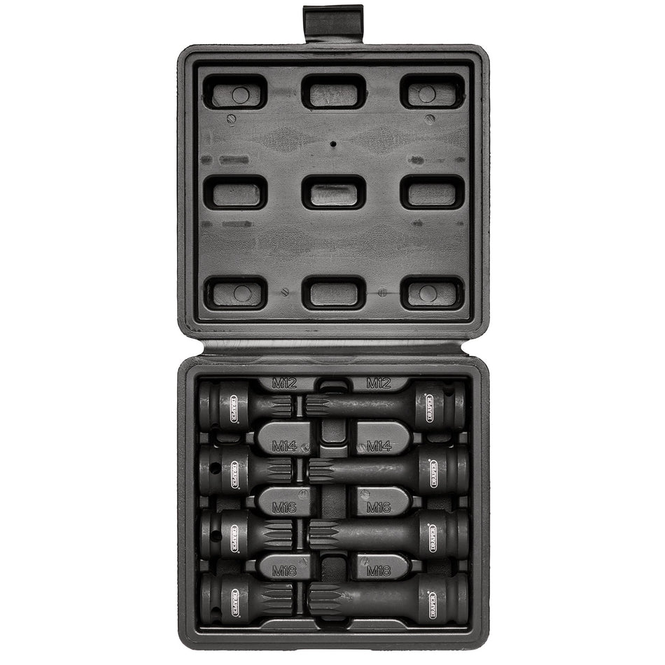 1/2" Sq. Dr. Tamper Proof Impact Spline Set (8 Piece): Model No.ISS8