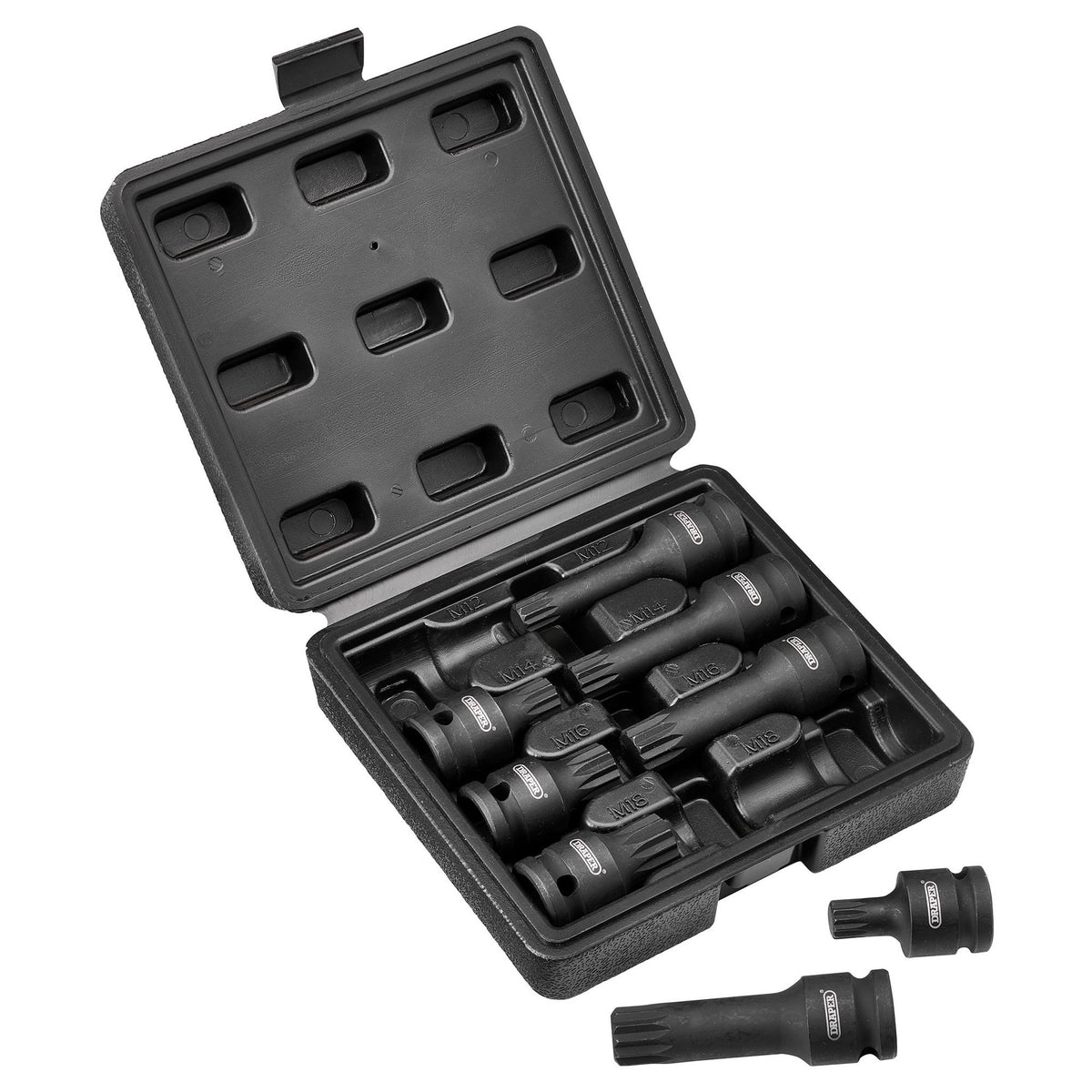 1/2" Sq. Dr. Tamper Proof Impact Spline Set (8 Piece): Model No.ISS8