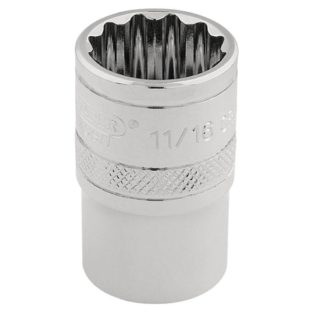 DRAPER 3/8" Square Drive Hi-Torq 12 Point Socket (11/16"): Model No. D-AF