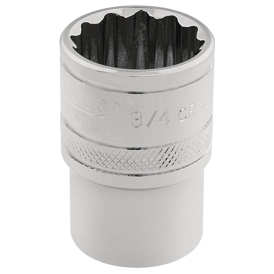 DRAPER 3/8" Square Drive Hi-Torq 12 Point Socket (3/4"): Model No. D-AF