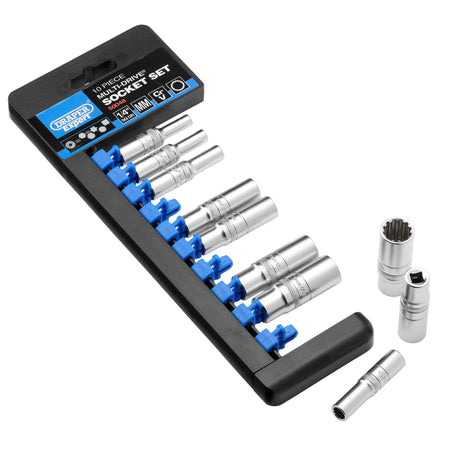 DRAPER 1/4" Sq. Dr. Metric Multi-Drive Deep Socket Set (10 Piece): Model No. B10MD/MDS/E