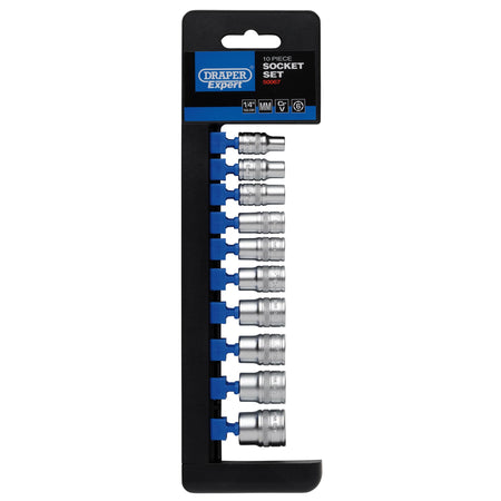 DRAPER 1/4" Sq. Dr. Metric Socket Set (10 Piece): Model No. B10M/6PT/E