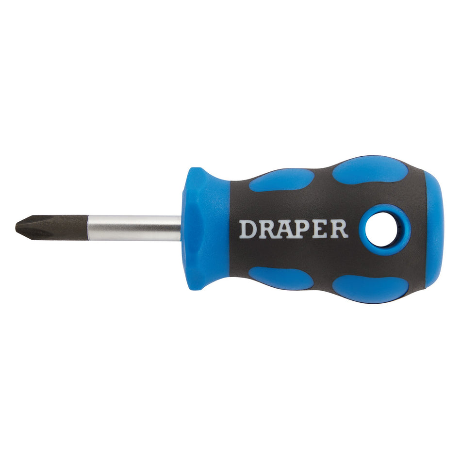 DRAPER No.2 x 38mm Cross Slot Screwdriver with Soft Grip Handles: Model No.865CS