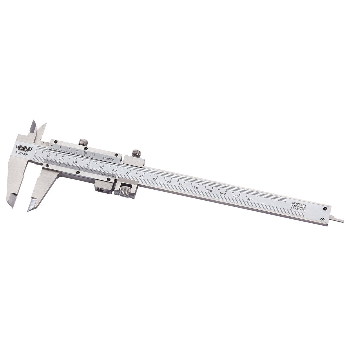 DRAPER Expert 0 - 140mm Vernier Caliper with Fine Adjustment: Model No.PVC140F