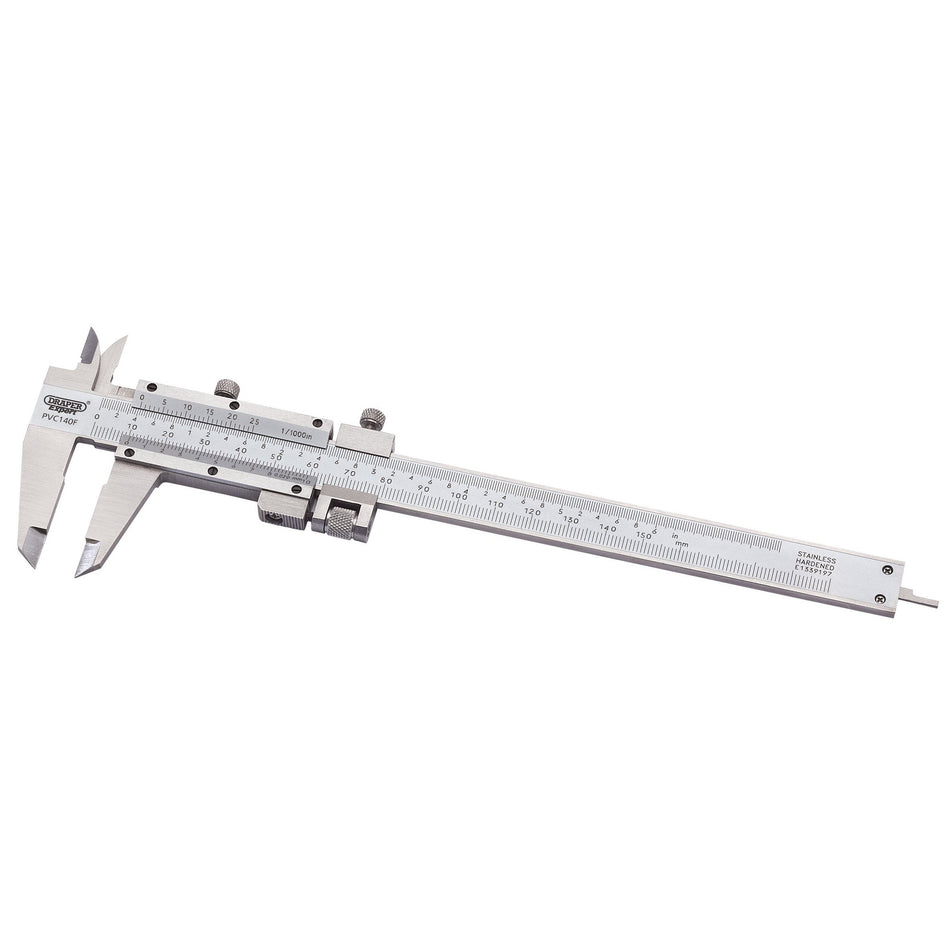 DRAPER Expert 0 - 140mm Vernier Caliper with Fine Adjustment: Model No.PVC140F