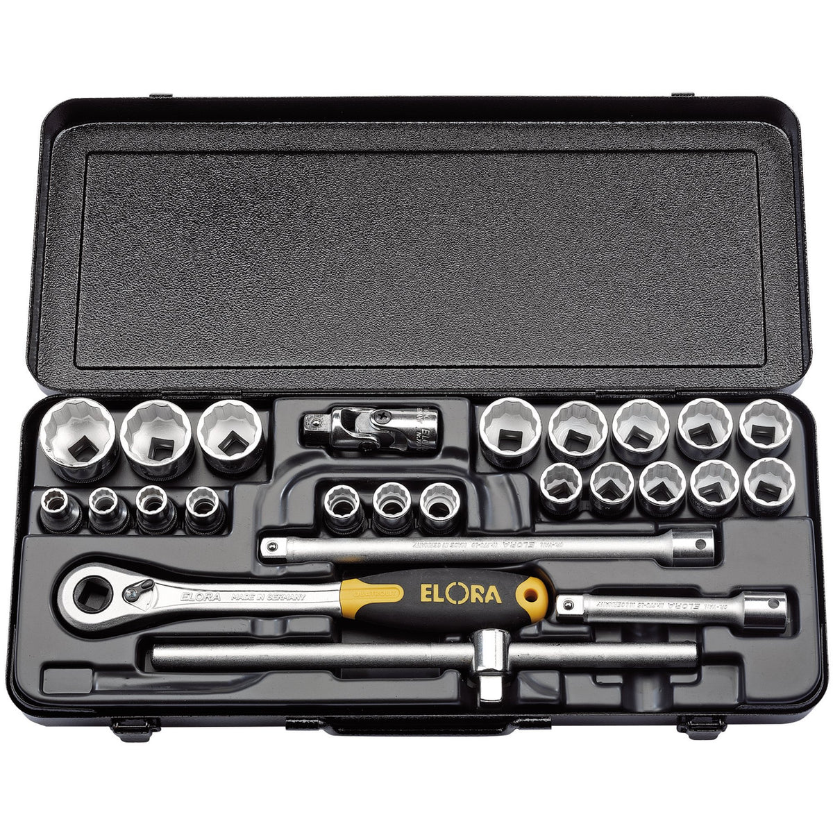 25 Piece 1/2in. Square Drive Metric Socket Set: Model No.770-OKLMU