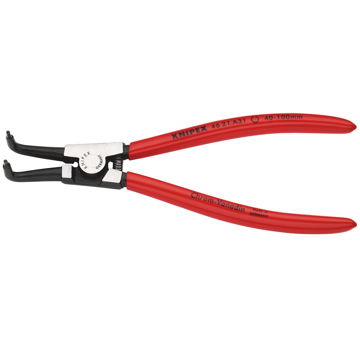 Knipex 40mm - 100mm A31 Bent External Circlip Pliers : Model No.46 21 A31 SBE