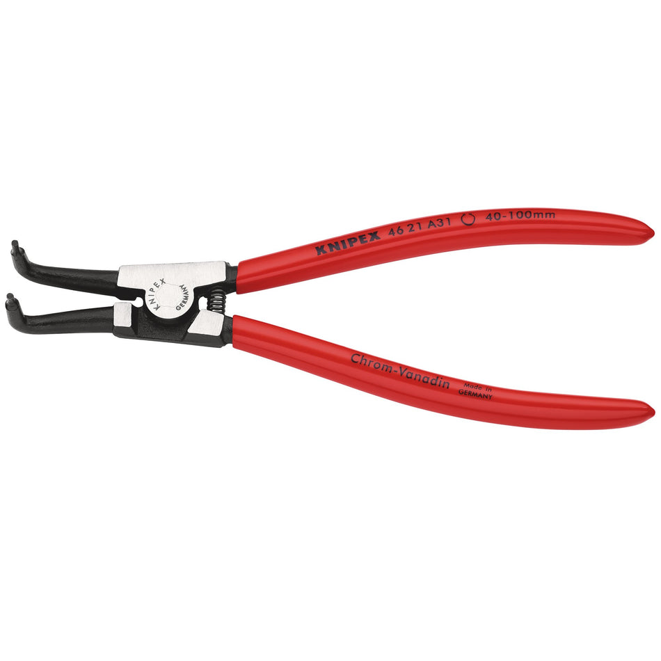 Knipex 40mm - 100mm A31 Bent External Circlip Pliers : Model No.46 21 A31 SBE