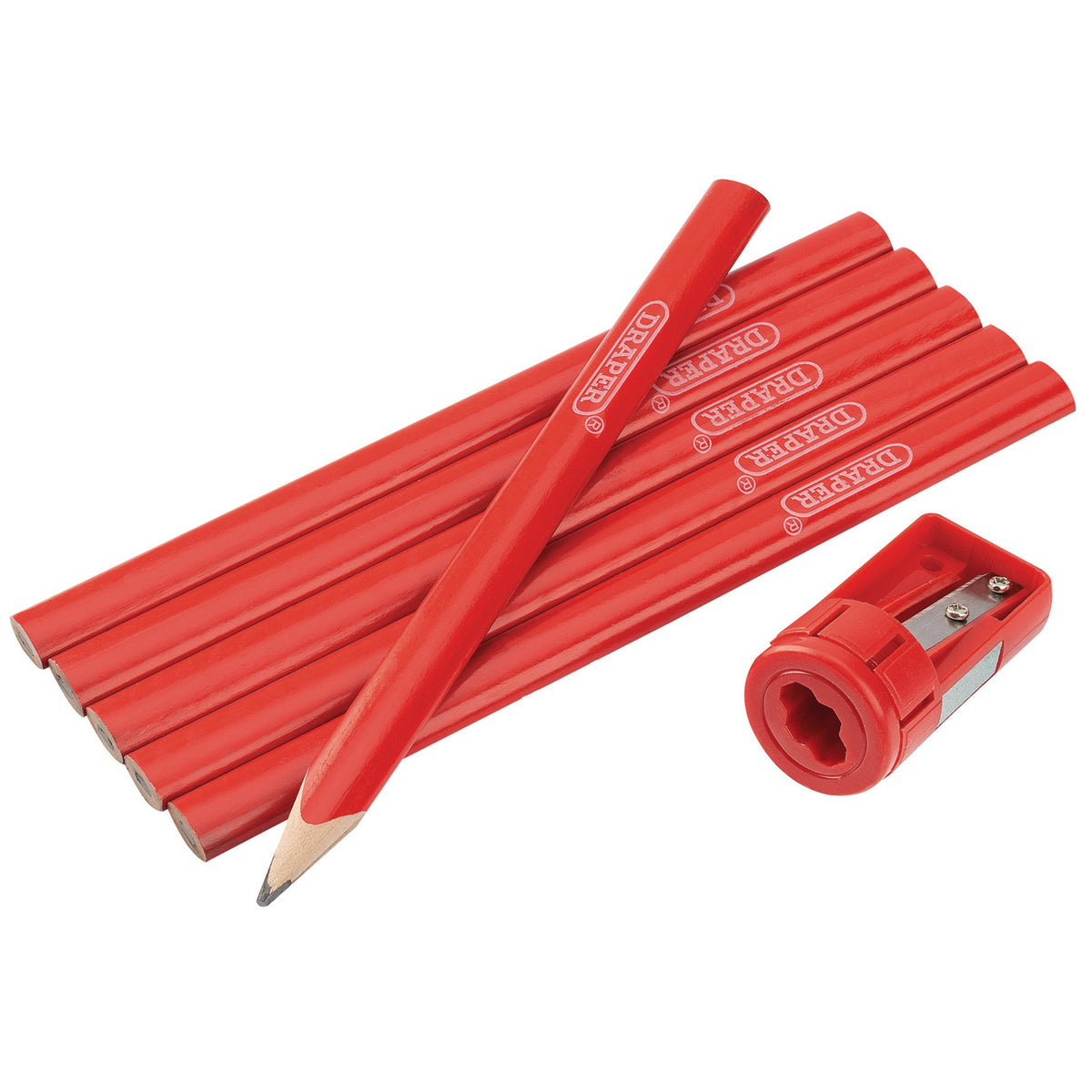 DRAPER Carpenter's Pencil and Sharpener Set: Model No.CPSSET