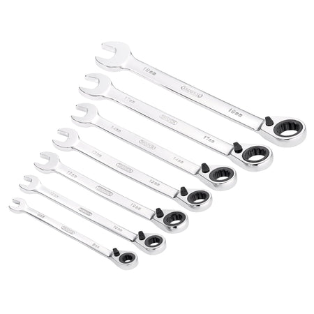 DRAPER Ratcheting Combination Spanner Set (7 piece): Model No.8230RMM/7
