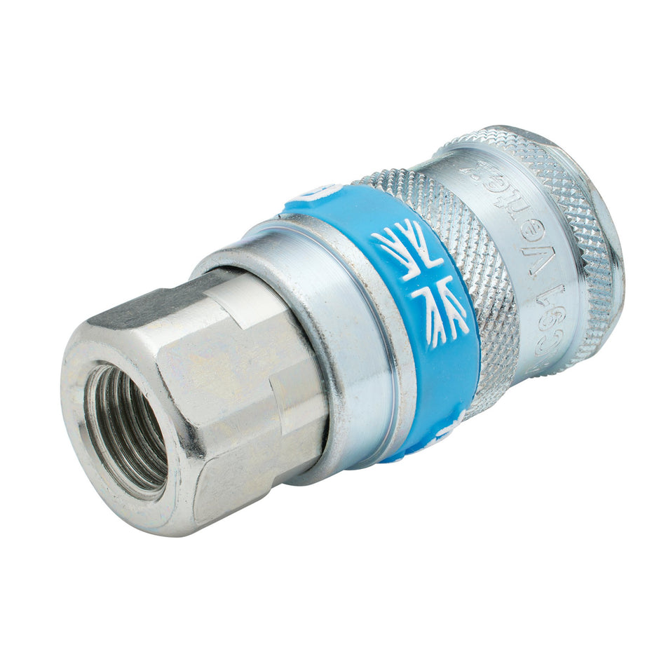 DRAPER 1/4in. BSP Taper Female Thread Vertex Air Coupling (Sold Loose): Model No.A91CF02 BULK