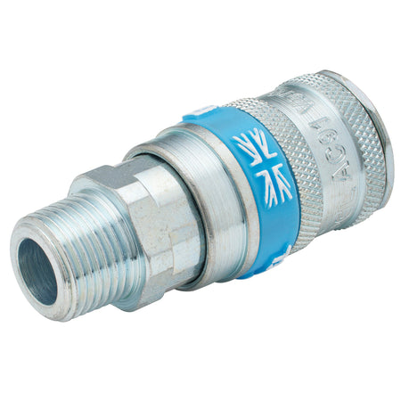 DRAPER 3/8in. BSP Taper Male Thread Vertex Air Coupling (Sold Loose): Model No.A91EM02 BULK