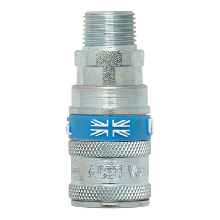 DRAPER 3/8in. BSP Taper Male Thread Vertex Air Coupling (Sold Loose): Model No.A91EM02 BULK