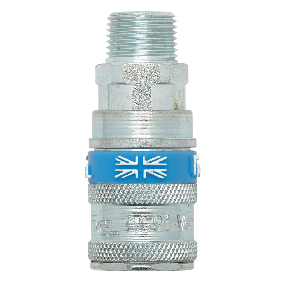 DRAPER 3/8in. BSP Taper Male Thread Vertex Air Coupling: Model No.A91EM02 PACKED
