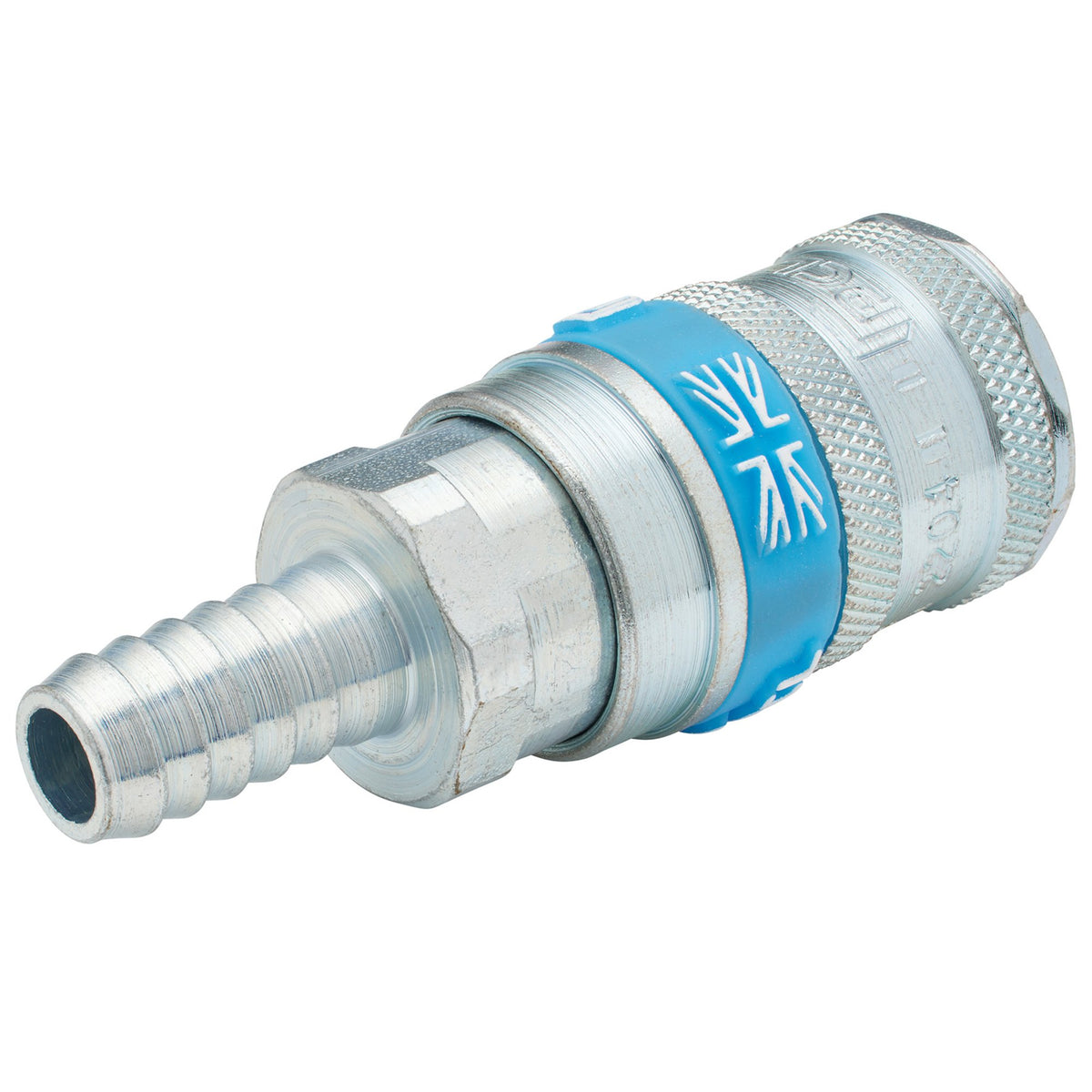 DRAPER 3/8in. Bore Vertex Air Line Coupling with Tailpiece (Sold Loose): Model No.A91T02 BULK