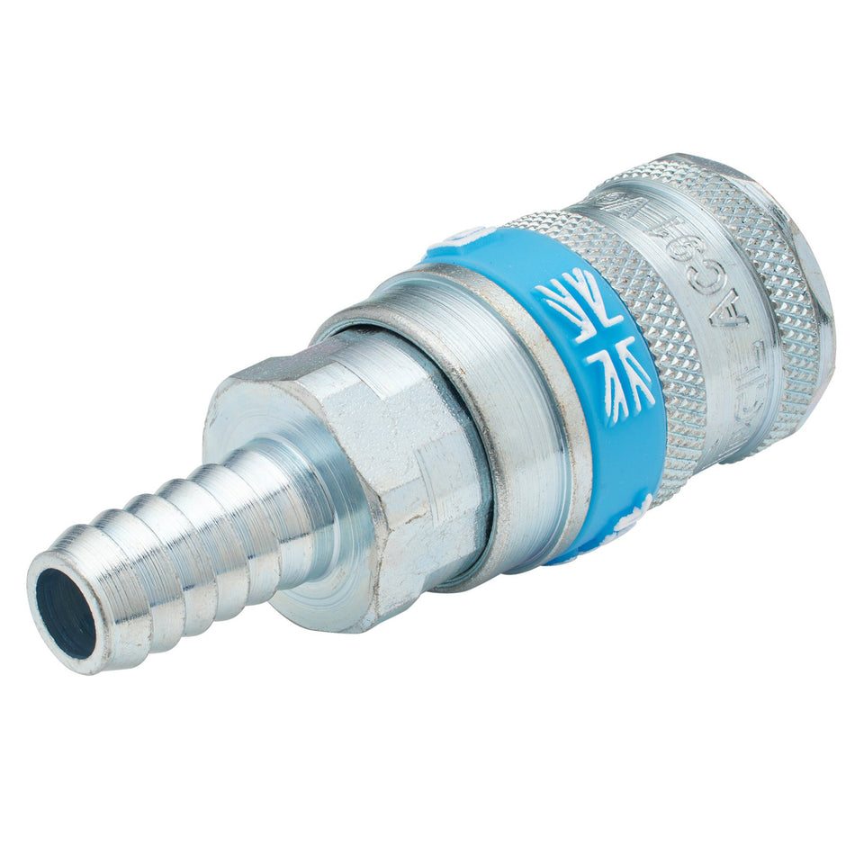 DRAPER 3/8in. Bore Vertex Air Line Coupling with Tailpiece: Model No.A91T02 PACKED