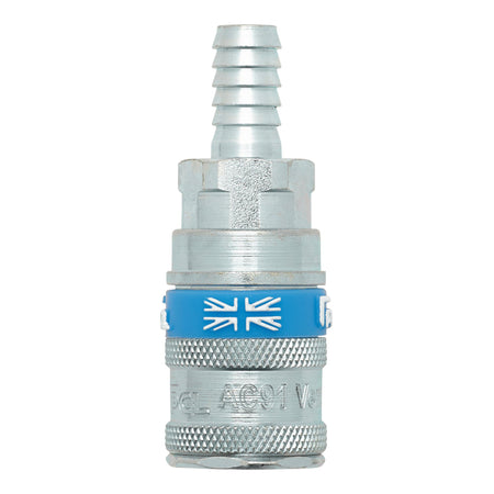 DRAPER 3/8in. Bore Vertex Air Line Coupling with Tailpiece: Model No.A91T02 PACKED