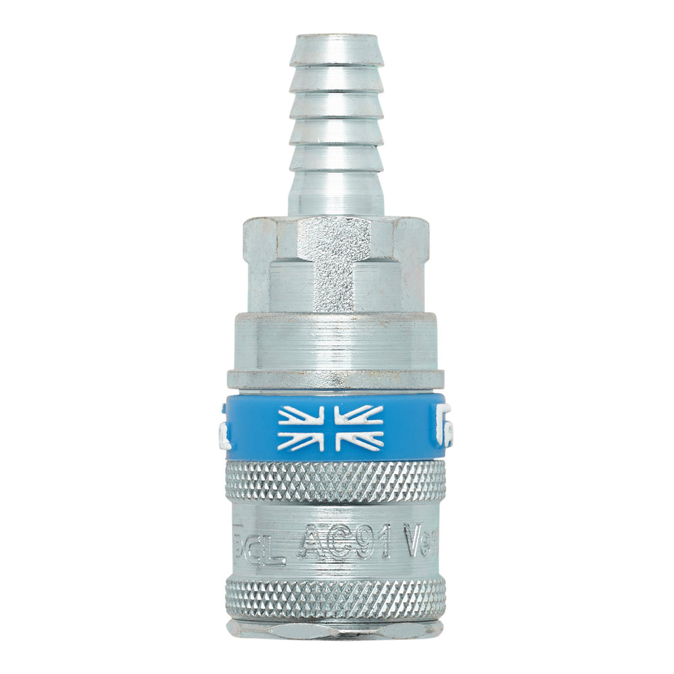 DRAPER 3/8in. Bore Vertex Air Line Coupling with Tailpiece: Model No.A91T02 PACKED