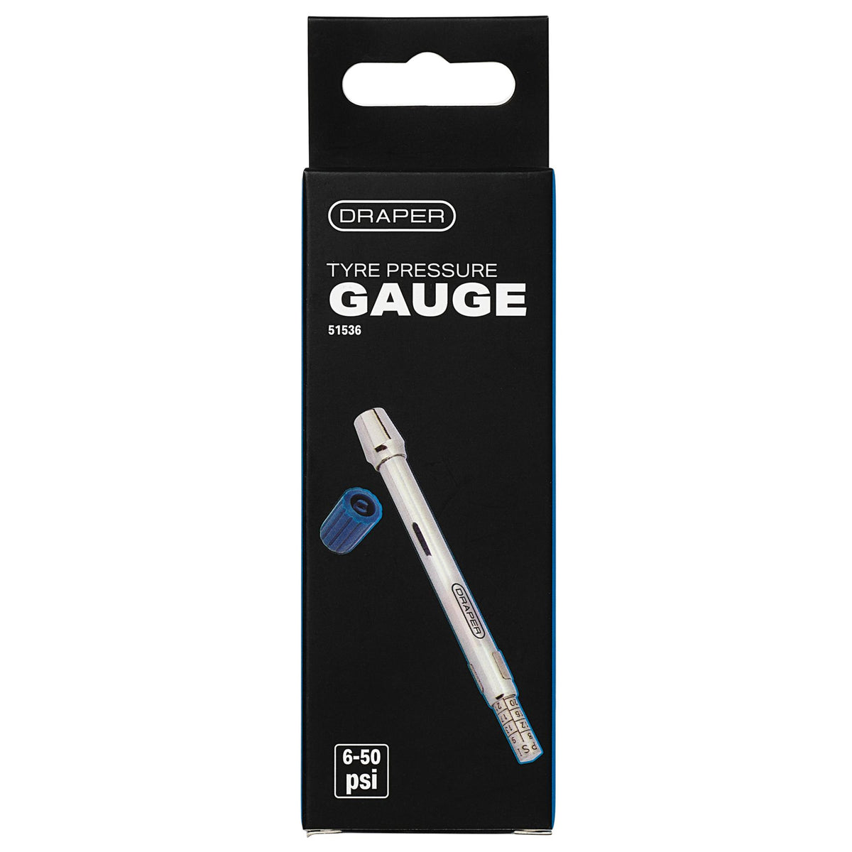 DRAPER Tyre Pressure Gauge: Model No.TPGE
