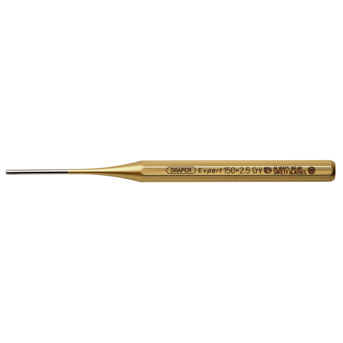 DRAPER Expert 2.5mm x 150mm Octagonal Parallel Pin Punch: Model No.119