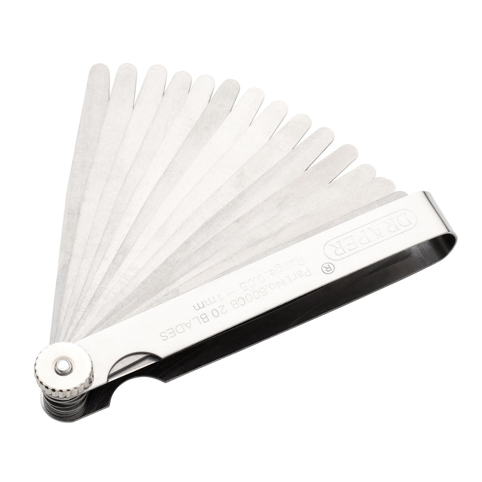 DRAPER 20 Blade Metric Feeler Gauge Set: Model No.600CB