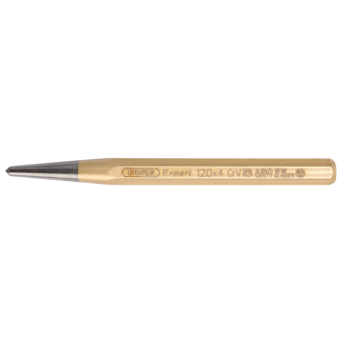 DRAPER Expert 4mm x 120mm Octagonal Centre Punch: Model No.100HB
