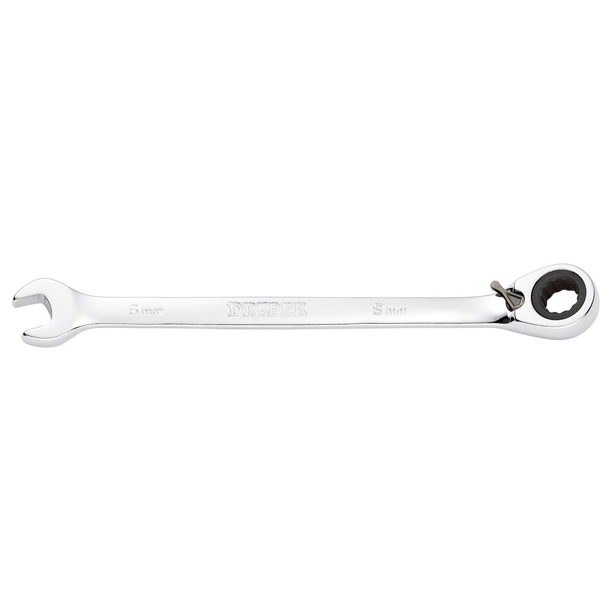 DRAPER 8mm Draper Hi-Torq ; Metric Reversible Ratcheting Combination Spanner: Model No.8230RMMB