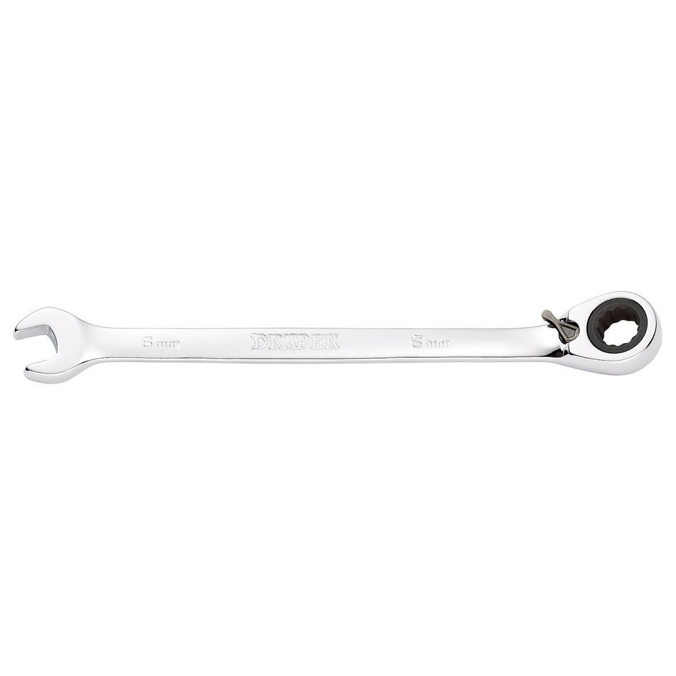 DRAPER 8mm Draper Hi-Torq ; Metric Reversible Ratcheting Combination Spanner: Model No.8230RMMB
