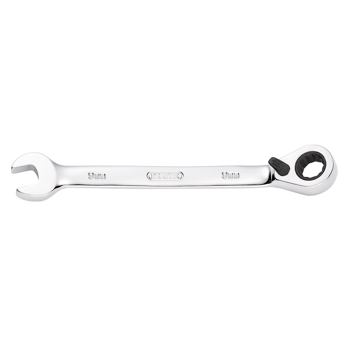DRAPER 9mm Draper Hi-Torq ; Metric Reversible Ratcheting Combination Spanner: Model No.8230RMMB