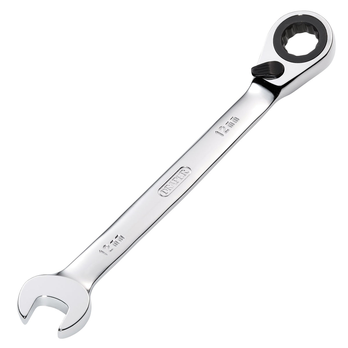 DRAPER 12mm Draper Hi-Torq ; Metric Reversible Ratcheting Combination Spanner: Model No.8230RMMB