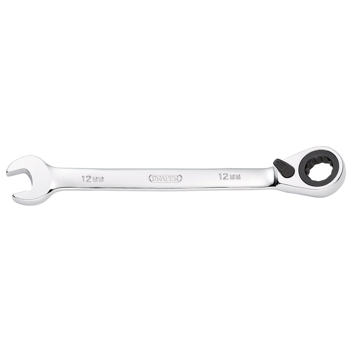 DRAPER 12mm Draper Hi-Torq ; Metric Reversible Ratcheting Combination Spanner: Model No.8230RMMB