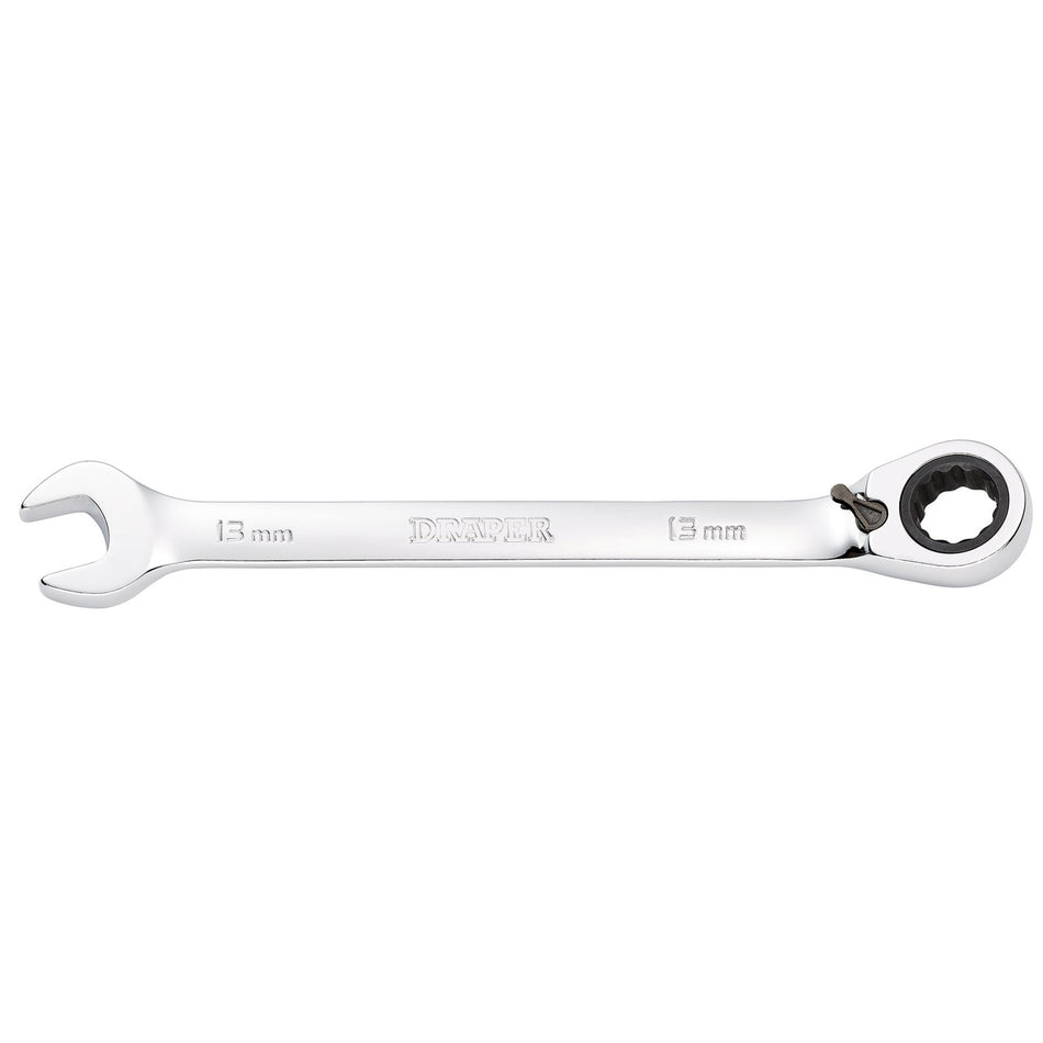 DRAPER 13mm Draper Hi-Torq ; Metric Reversible Ratcheting Combination Spanner: Model No.8230RMMB