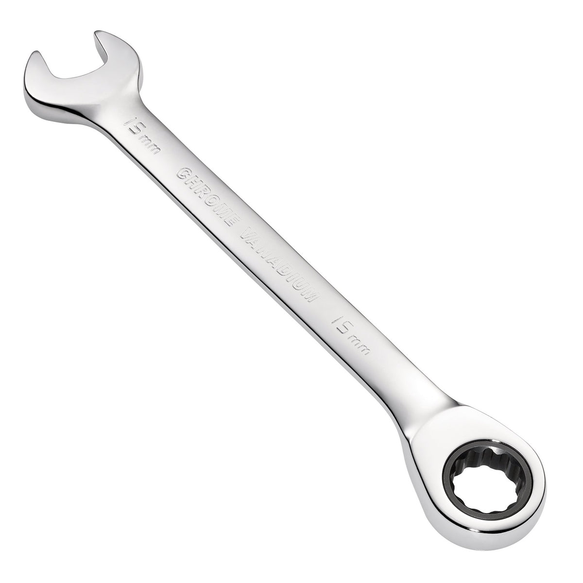 DRAPER 15mm Draper Hi-Torq ; Metric Reversible Ratcheting Combination Spanner: Model No.8230RMMB