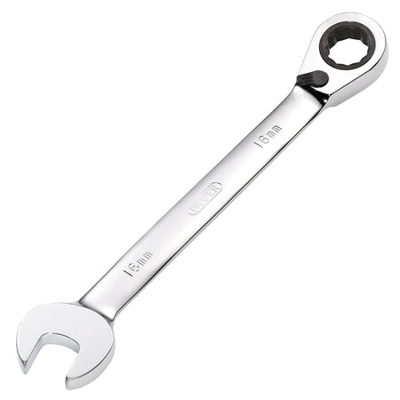 DRAPER 16mm Draper Hi-Torq ; Metric Reversible Ratcheting Combination Spanner: Model No.8230RMMB