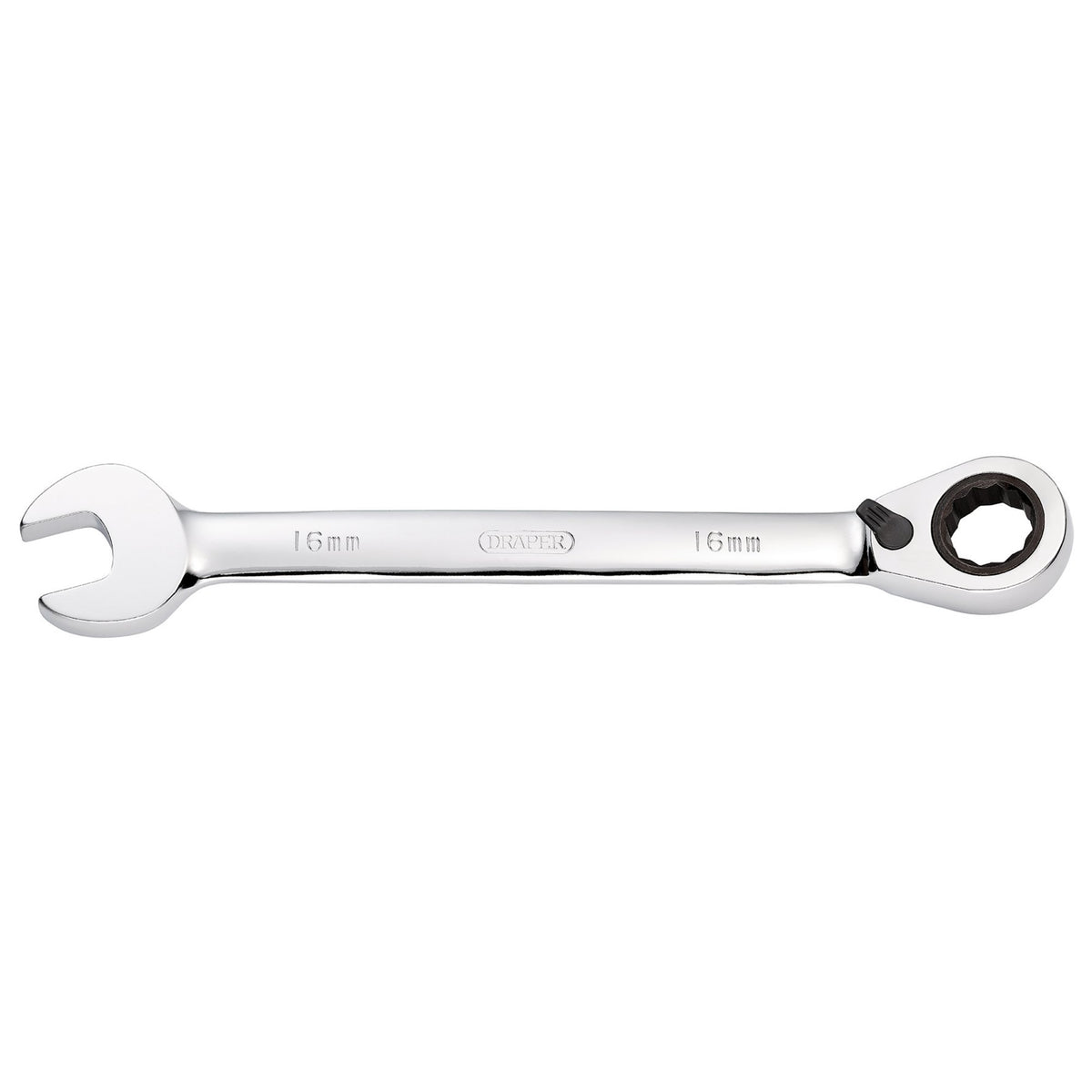DRAPER 16mm Draper Hi-Torq ; Metric Reversible Ratcheting Combination Spanner: Model No.8230RMMB