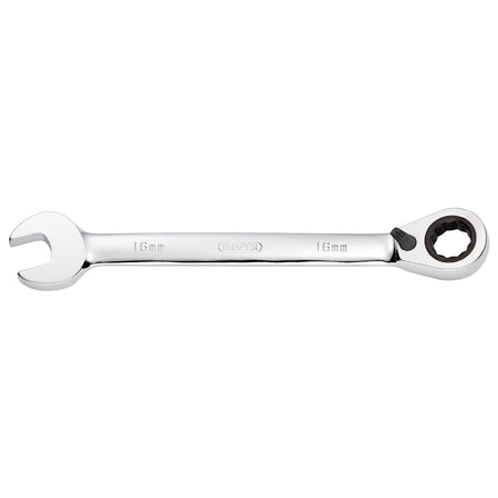 DRAPER 16mm Draper Hi-Torq ; Metric Reversible Ratcheting Combination Spanner: Model No.8230RMMB