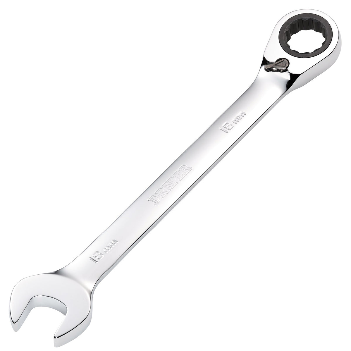 DRAPER 18mm Draper Hi-Torq ; Metric Reversible Ratcheting Combination Spanner: Model No.8230RMMB